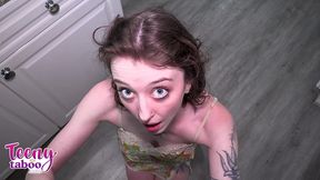 counter top babysitter sunny daze gets her hole filled by the boss