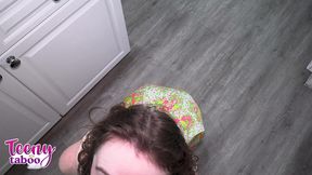 counter top babysitter sunny daze gets her hole filled by the boss