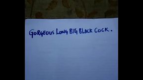 Magnifique longue grosse bite noire.