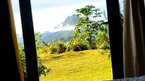 Step sis and mom get creampied at the base of a volcano