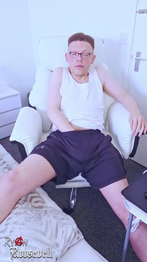 Horny Fun in My Bedroom Office Leads to Premature Cum Shot