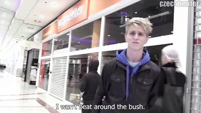 Lovely blonde twink picked up in a shopping mall and fucked hard