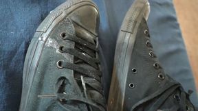 Sneaky Bathroom Sneaker Fetish Quickie