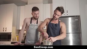 Young Stepson'_s Baking Lesson Turns into a Steamy Stepdad Anal Adventure - Soncreep