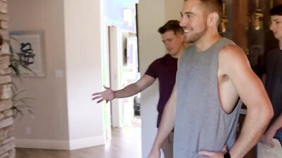Dante Colle & Michael Jackman share a raw, muscular threesome with BF Jake Porter