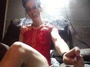 Smoking Jewels, red lingerie smoking