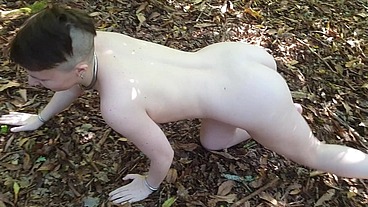 Being a good little pet for faeriewillow in the woods