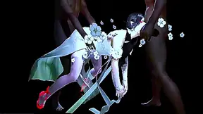 Big Boob Beauty Takes On Two Black Bucks in Steamy 3D Hentai Action