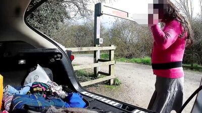 Changing into Cross Dress in car park