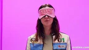 Blindfolded German amateur takes on the senses in a steamy gameshow