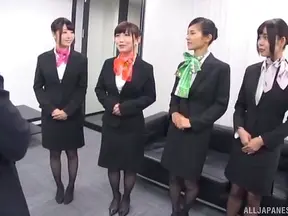 Hot Office Party Where Stunning Japanese Ladies Get Wildly Fucked