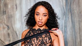 Cute-looking ebony angel Alexis Tae is enjoying intensive anal fuck