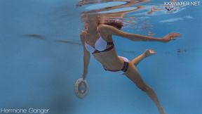 Tiny petite skinny sexy babe Hermione Ganger underwater