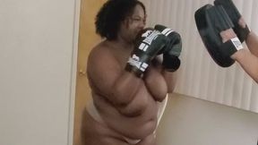 Hot sweaty and turn on after boxing workout