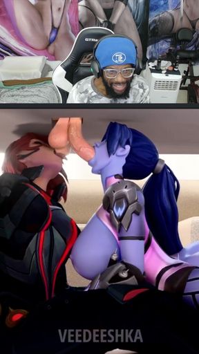 Huge Thicc Ass Widowmaker Sucking A Nice Fat Cock