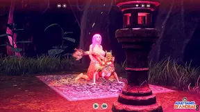 Pawsmati Goddess Enjoys Fiery Triple Entente in 3D Hentai Delight