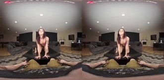 Khloe Kay choked by her massive dildo in wild VR POV