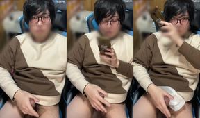 Asian Student Gets Crazed Cumshot While Solo Masturbating in Quiet Cafe
