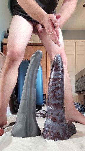 DP sissy ass used with multiple hot dildos