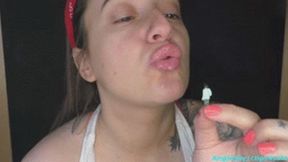 Lose in Angie's saliva