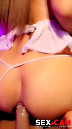 Sexy trans shoves Dildo in her ass