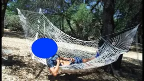 Amateur Gay Man Wanks Relaxingly in Hammock Outdoors