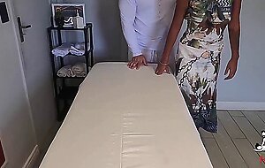camera films hot wife being touched by therapist - real video