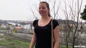 Woman From The Czech Republic Shows Us Her Perky Juggs In Outdoor