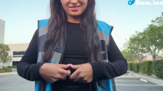 Horny Customer Pays Delivery Guy for Quick Car Sex