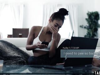 Ebony teen drilled by a delivery stud during a virus outbreak