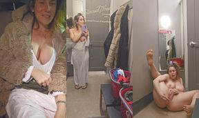 Masturbating and ACCIDENTAL Squirt in Target Changing Room!