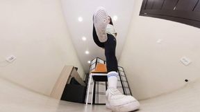 Summer - big white sneakers VR 360 Full HD