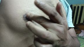 Gay Nipple Play and Cum - Dick Play