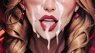 Jerk Off Instructions Manga porn woman in crimson hoodie guiding her hand job