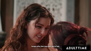 ADULT TIME - PAWG Leana Lovings Gets A Taste Of Trans Dick During Sensual Fuck With T-Girl Emma Rose
