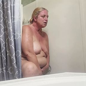 Housewife in the shower