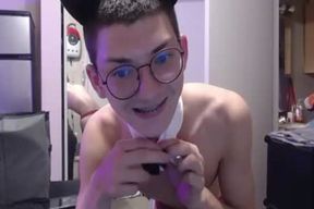 saucy Nerdy Crossdresser With Glasses cam Solo