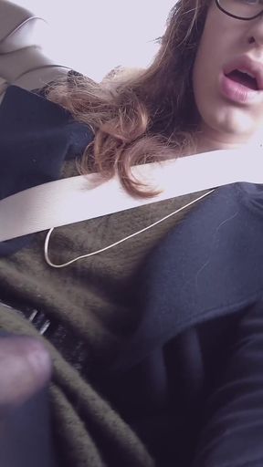 Secretely Jerked off in the Back of the Uber