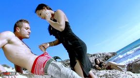 tahitian skinny petite girl fucked at the beach