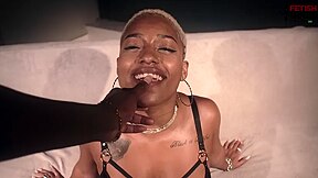 Hort Hair Blonde Ebony Gets Ass Fucked Goo