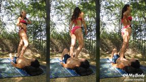 Alisha standing on me in nature | wmv