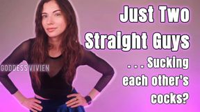 Just Two Straight Guys Sucking Each Other's Cocks Make Me Bi Fantasy with Bisexual Encouragement Fetish for Bicurious Men into Encouraged Gay Kink