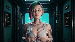 judy gets fucked by a cyberpunk ~ ai-generated