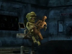 3D alien babe getting fucked hard by a horny goblin