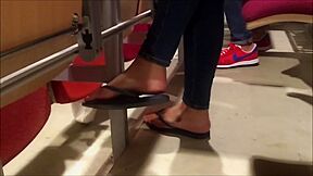 Perfect Candid Feet In Flip Flops - Laura Matrick