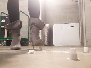 Biggest Grey Boots Popping and Crushing