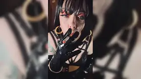Smoking hot cougar lady in leather and PVC