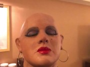Krystal Unmasks! (female mask, trans, crossdressing, transformation, unmasking)