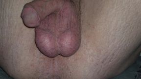 Yummy uncut big balls! POV man pussy cum fill my hole
