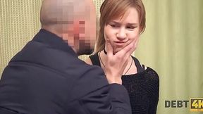 Sucking and riding a dick instead of paying a debt - that's what a russian teen does